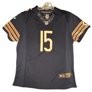 Chicago Bears Jersey Mens Large Navy Blue NFL Football Brandon Marshall #15 Nike